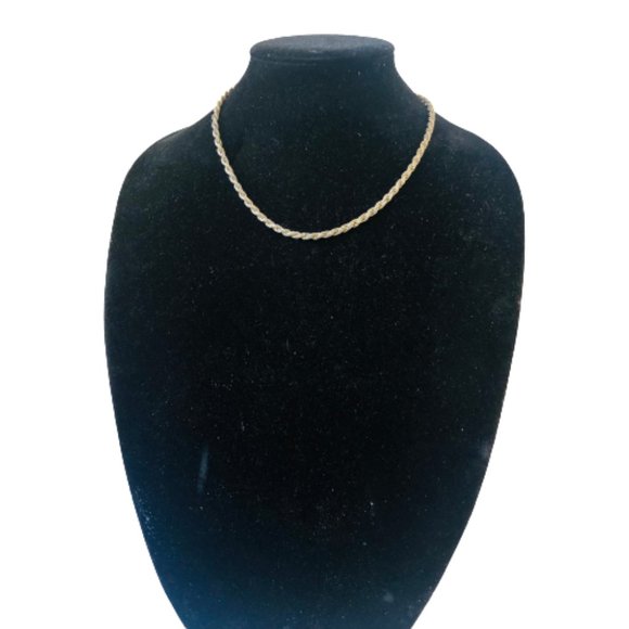 Aurafin Italy Sterling Silver 925 Braided Chain Lobster Clasp 18" - Picture 10 of 11